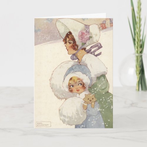 A Christmas Visit by Agnes Richardson Holiday Card