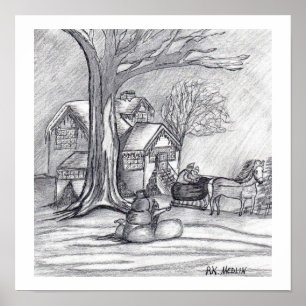 "A Christmas Winter Day " Poster