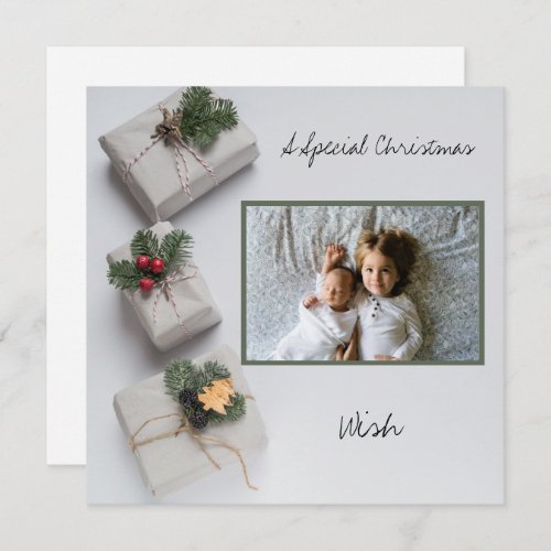A Christmas Wish Godparent Proposal Sibling Photo Card