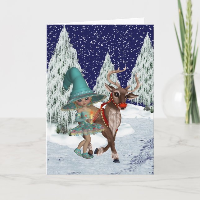 A Christmas Witch Holiday Card (Front)