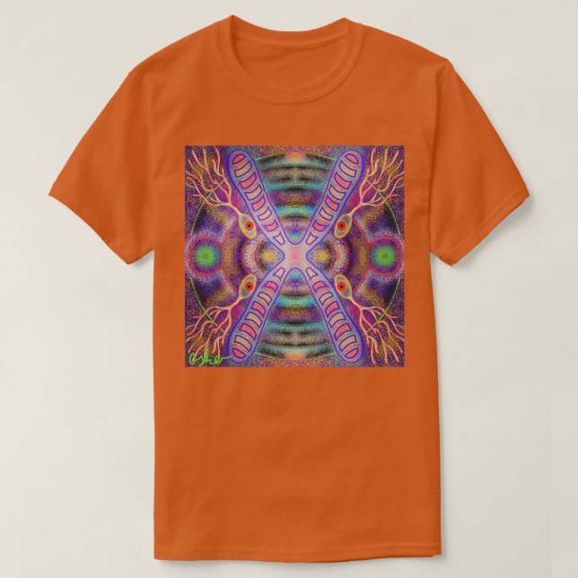 A chromosome and neurons T-Shirt (Design Front)