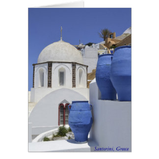 A church in Santorini, Greece Cards