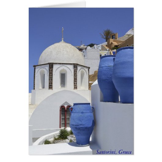 A church in Santorini, Greece Cards (Front)