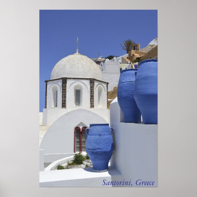 A church in Santorini, Greece Poster (Front)