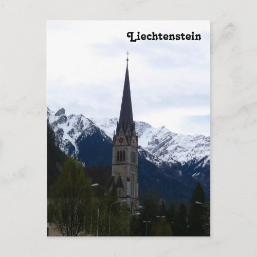 A Church in Vaduz Liechtenstein Postcard