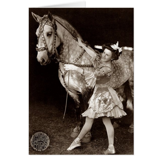 A Circus Girl and Horse Cards (Front)