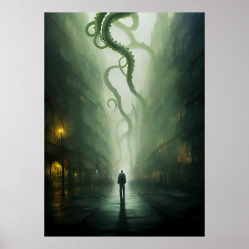A City Under Cthulhu Horror Poster