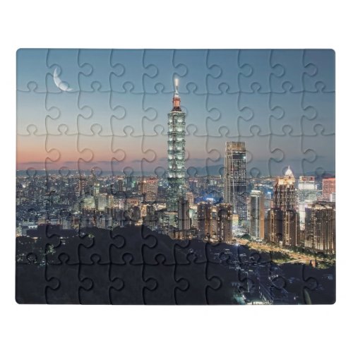A city under the moonlight jigsaw puzzle