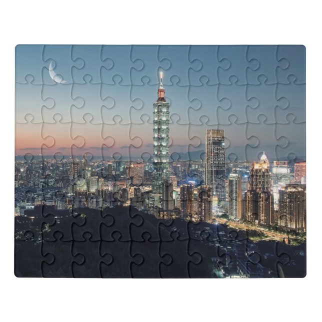 A city under the moonlight jigsaw puzzle (Puzzle Horizontal)