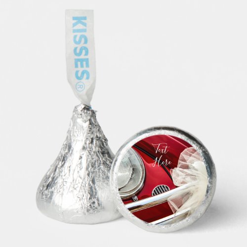 A classic car love story wedding red white hersheys kisses