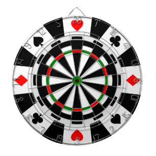 A Classic Game of Darts Poker Chip Style Dartboard With Darts