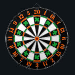 A Classic Game of Darts Shamrocks Irish Colors Dartboard<br><div class="desc">A sea of shamrocks for some lucky charm all over green pattern decor. An Irish style design in tune with some St Patrick's Day celebration fun, a gift for yourself or to share at an event or at a joyful reunion with friends and family. Here's a selection of Irish flavored...</div>
