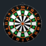 A Classic Game of Darts Shamrocks Irish Colors Dartboard<br><div class="desc">A sea of shamrocks for some lucky charm all over green pattern decor. An Irish style design in tune with some St Patrick's Day celebration fun, a gift for yourself or to share at an event or at a joyful reunion with friends and family. Here's a selection of Irish flavored...</div>