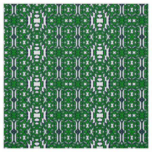 A classic green & white fabric print pattern desig