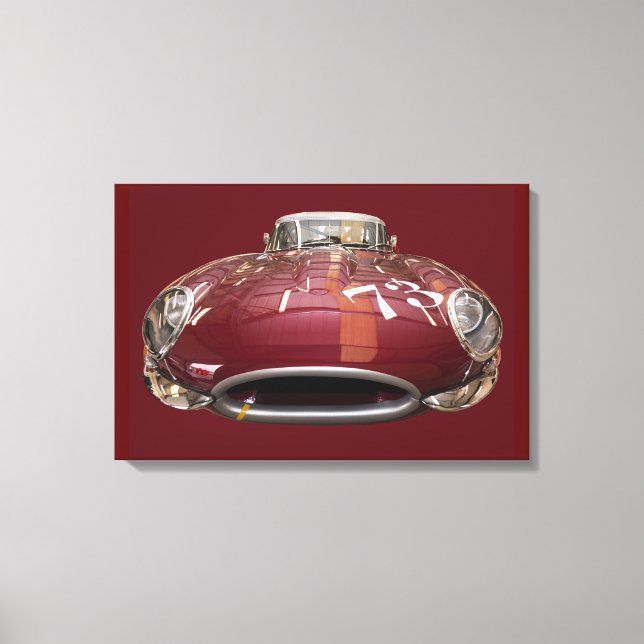 A classic Jaguar E-Type from 1961 Canvas Print (Front)
