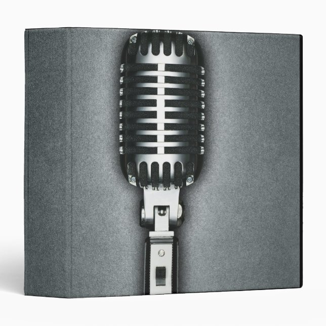 A Classic microphone 3 Ring Binder (Front/Spine)