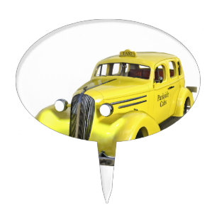 A Classic Yellow Taxi Cab Cake Topper