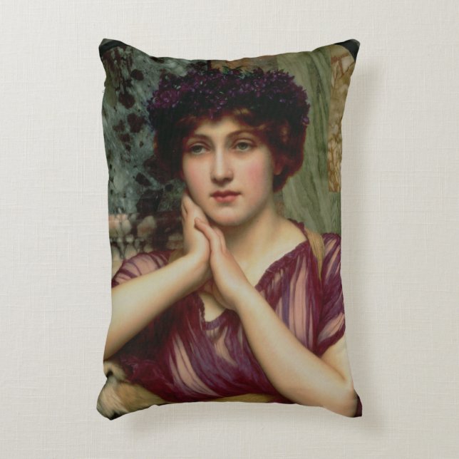 A Classical Beauty, 1901 (oil on canvas) Decorative Pillow (Front(Vertical))