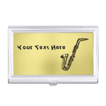 A Classy Case Saxophone Music Business Cards by LwoodMusic at Zazzle