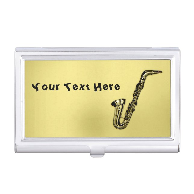 A Classy Case Saxophone Music Business Cards (Front)