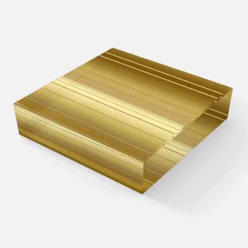 A Classy Gold Striped Paperweight