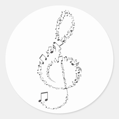 A Clave Adhesive from the Musical Sun Classic Round Sticker