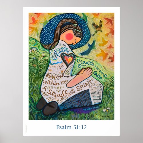 A Clean Heart Psalm 5112 Poster