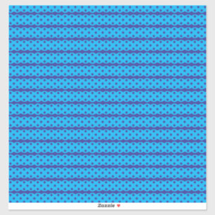 A clear blue sky stretches above a calm, deep blue sticker