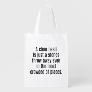 A Clear Head Reusable Grocery Bag