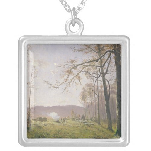 A Clearing in an Autumnal Wood 1890 Silver Plated Necklace