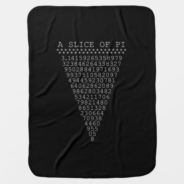 A Clever Slice of Pi Baby Blanket (Front)