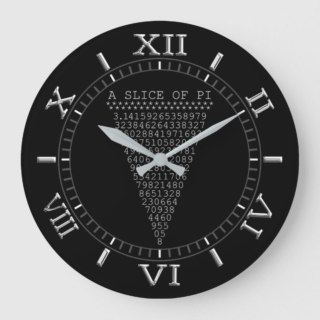 A Clever Slice of Pi Dial on a Large Clock (Front)