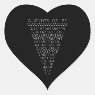 A Clever Slice of Pi Heart Sticker