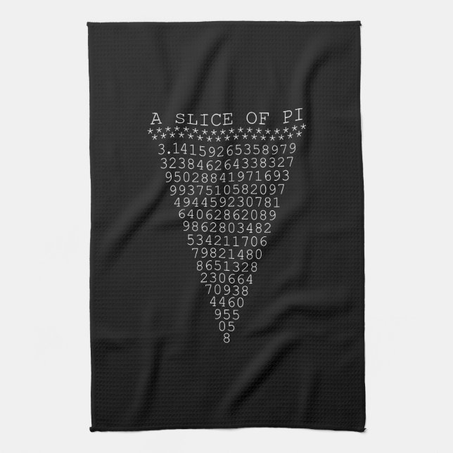 A Clever Slice of Pi Kitchen Towel (Vertical)