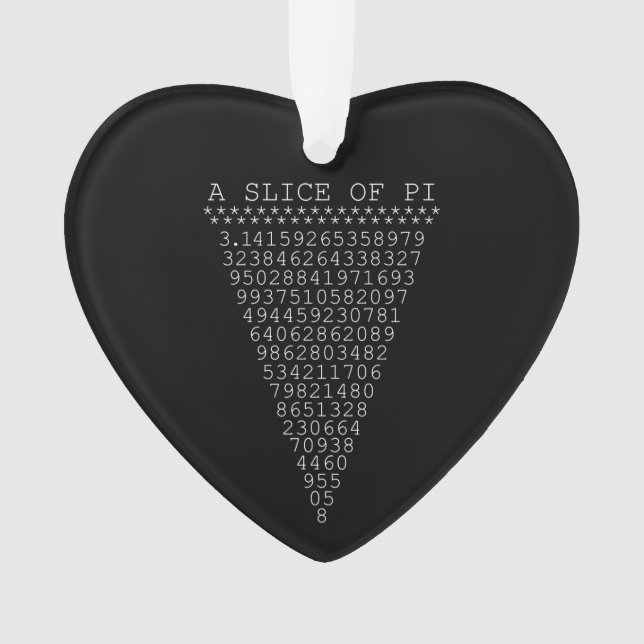 A Clever Slice of Pi Ornament (Front)