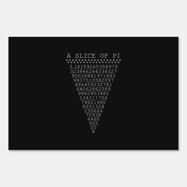 A Clever Slice of Pi Sign (Back)