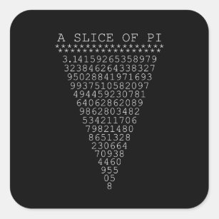 A Clever Slice of Pi Square Sticker