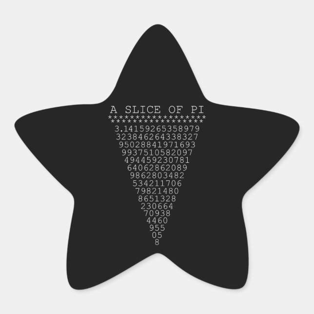 A Clever Slice of Pi Star Sticker (Front)