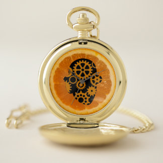 A Clockwerk Orange Pocket Watch
