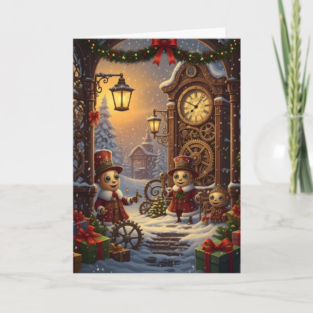 A Clockwork Christmas Holiday Card (Front)
