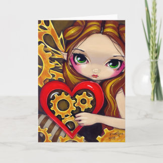 "A Clockwork Valentine" Greeting Card