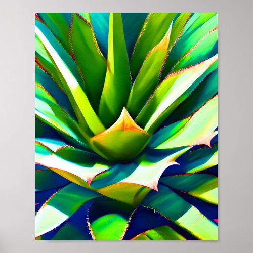 A close up Agave plant  Poster