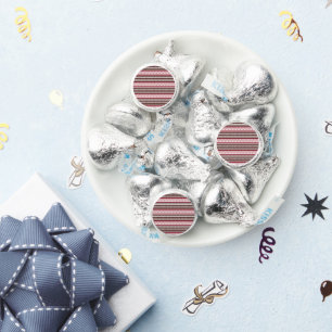 A close-up image of a colorful screen displaying a hershey®'s kisses®