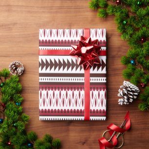 A close-up image of a colorful screen displaying a wrapping paper