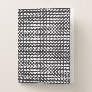 A close-up of a fluffy orange and white cat lying pocket folder