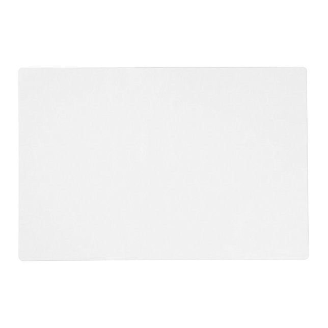 A close-up of a white sleeve made from a smooth, p placemat (Front)