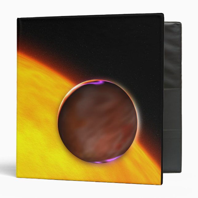 A close-up of an extrasolar planet binder (Front/Inside)