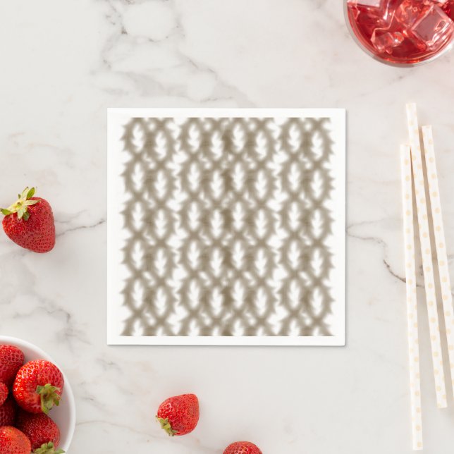 A close-up view of a crisscrossing wire mesh grid  napkins (Insitu)