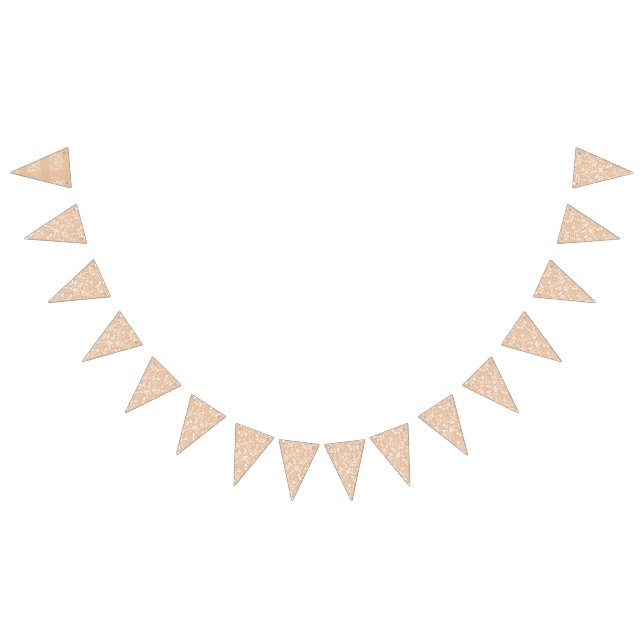 A close-up view of a textured wall featuring patte bunting flags (All)