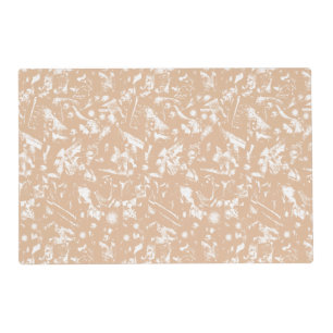 A close-up view of a textured wall featuring patte placemat